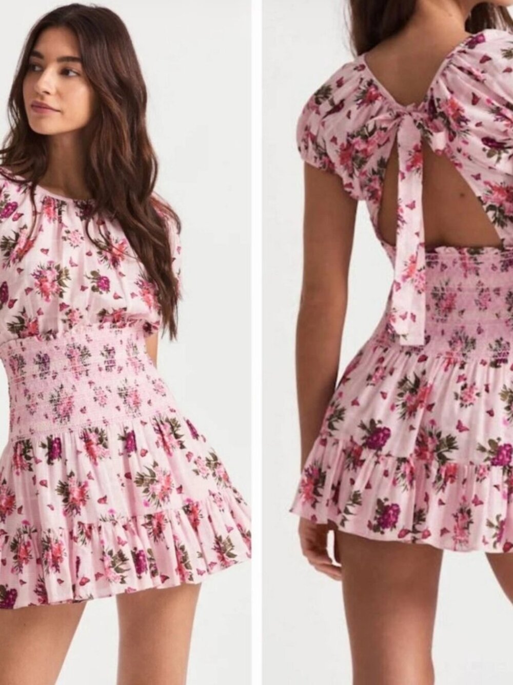 LoveShackFancy Spritz Dress in Rosemary Mauve Large
